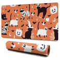 thumbnail image 1 of Long Mouse Pads for Desk,Halloween Cat Pattern Desk Mats on Top Of Desks, Desk Mouse Pad Extra Large with 3mm Non-Slip Base and Stitched Edge for Gaming,Office,Work,Home 47.3"x23.6", 1 of 6