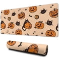 thumbnail image 1 of Long Mouse Pads for Desk,Halloween Cat and Pumpkin Pattern Desk Mats on Top Of Desks, Desk Mouse Pad Extra Large with 3mm Non-Slip Base and Stitched Edge for Gaming,Office,Work,Home 31.5"x11.8", 1 of 6