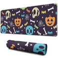 thumbnail image 1 of Long Mouse Pads for Desk,Halloween Colorful Spooky Elements Desk Mats on Top Of Desks, Desk Mouse Pad Extra Large with 3mm Non-Slip Base and Stitched Edge for Gaming,Office,Work,Home 31.5"x11.8", 1 of 6