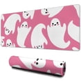 thumbnail image 1 of Long Mouse Pads for Desk,Halloween Cute Ghosts on Pink Pattern Desk Mats on Top Of Desks, Desk Mouse Pad Extra Large with 3mm Non-Slip Base and Stitched Edge for Gaming,Office,Work,Home 31.5"x11.8", 1 of 6
