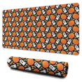 thumbnail image 1 of Long Mouse Pads for Desk,Halloween Ghost & Pumpkin Pattern Desk Mats on Top Of Desks, Desk Mouse Pad Extra Large with 3mm Non-Slip Base and Stitched Edge for Gaming,Office,Work,Home 31.5x15.7in, 1 of 5