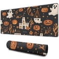 thumbnail image 1 of Long Mouse Pads for Desk,Halloween Ghosts Pumpkins and Haunted Houses Desk Mats on Top Of Desks, Desk Mouse Pad Extra Large with 3mm Non-Slip Base and Stitched Edge for Gaming,Work,Home 31.5x11.8in, 1 of 4