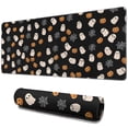 thumbnail image 1 of Long Mouse Pads for Desk,Halloween Ghosts Pumpkins and Spider Webs Desk Mats on Top Of Desks, Desk Mouse Pad Extra Large with 3mm Non-Slip Base and Stitched Edge for Gaming,Work,Home 31.5x11.8in, 1 of 4