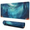 thumbnail image 1 of Long Mouse Pads for Desk,Halloween Night Scene Pattern Desk Mats on Top Of Desks, Desk Mouse Pad Extra Large with 3mm Non-Slip Base and Stitched Edge for Gaming,Office,Work,Home 35.4x15.7in, 1 of 5