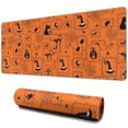 thumbnail image 1 of Long Mouse Pads for Desk,Halloween Orange Background Icons Desk Mats on Top Of Desks, Desk Mouse Pad Extra Large with 3mm Non-Slip Base and Stitched Edge for Gaming,Office,Work,Home 31.5x11.8in, 1 of 5