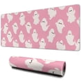 thumbnail image 1 of Long Mouse Pads for Desk,Halloween Pink Ghosts Pattern Desk Mats on Top Of Desks, Desk Mouse Pad Extra Large with 3mm Non-Slip Base and Stitched Edge for Gaming,Office,Work,Home 31.5x11.8in, 1 of 5