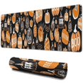 thumbnail image 1 of Long Mouse Pads for Desk,Halloween Pumpkin Doodle Pattern Desk Mats on Top Of Desks, Desk Mouse Pad Extra Large with 3mm Non-Slip Base and Stitched Edge for Gaming,Office,Work,Home 31.5x11.8in, 1 of 5