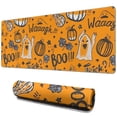 thumbnail image 1 of Long Mouse Pads for Desk,Halloween Pumpkin Words Pattern Desk Mats on Top Of Desks, Desk Mouse Pad Extra Large with 3mm Non-Slip Base and Stitched Edge for Gaming,Office,Work,Home 31.5x11.8in, 1 of 5