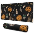 thumbnail image 1 of Long Mouse Pads for Desk,Halloween Pumpkins and Brooms Desk Mats on Top Of Desks, Desk Mouse Pad Extra Large with 3mm Non-Slip Base and Stitched Edge for Gaming,Office,Work,Home 35.4x15.7in, 1 of 5