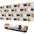 thumbnail image 1 of Long Mouse Pads for Desk,Halloween Pumpkins Ghosts and Bats Desk Mats on Top Of Desks, Desk Mouse Pad Extra Large with 3mm Non-Slip Base and Stitched Edge for Gaming,Office,Work,Home 31.5x11.8in, 1 of 5