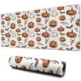 thumbnail image 1 of Long Mouse Pads for Desk,Halloween Pumpkins Ghosts and Bats Desk Mats on Top Of Desks, Desk Mouse Pad Extra Large with 3mm Non-Slip Base and Stitched Edge for Gaming,Office,Work,Home 31.5x11.8in, 1 of 5