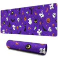 thumbnail image 1 of Long Mouse Pads for Desk,Halloween Purple Spider Web Pattern Desk Mats on Top Of Desks, Desk Mouse Pad Extra Large with 3mm Non-Slip Base and Stitched Edge for Gaming,Office,Work,Home 31.5x11.8in, 1 of 5