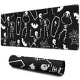 thumbnail image 1 of Long Mouse Pads for Desk,Halloween Skeleton Coffin Pattern Desk Mats on Top Of Desks, Desk Mouse Pad Extra Large with 3mm Non-Slip Base and Stitched Edge for Gaming,Office,Work,Home 31.5x11.8in, 1 of 5
