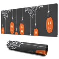 thumbnail image 1 of Long Mouse Pads for Desk,Halloween Spider Web Hanging Pumpkins Desk Mats on Top Of Desks, Desk Mouse Pad Extra Large with 3mm Non-Slip Base and Stitched Edge for Gaming,Office,Work,Home 31.5x11.8in, 1 of 5