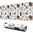 thumbnail image 1 of Long Mouse Pads for Desk,Halloween Spooky Icons Pattern Desk Mats on Top Of Desks, Desk Mouse Pad Extra Large with 3mm Non-Slip Base and Stitched Edge for Gaming,Office,Work,Home 31.5x11.8in, 1 of 5