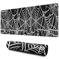 thumbnail image 1 of Long Mouse Pads for Desk,Halloween White Spider Web Pattern Desk Mats on Top Of Desks, Desk Mouse Pad Extra Large with 3mm Non-Slip Base and Stitched Edge for Gaming,Office,Work,Home 31.5x11.8in, 1 of 5