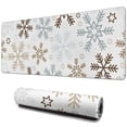 thumbnail image 1 of Long Mouse Pads for Desk,Light Christmas Snowflake Pattern Desk Mats on Top Of Desks, Desk Mouse Pad Extra Large with 3mm Non-Slip Base and Stitched Edge for Gaming,Office,Work,Home 31.5x11.8in, 1 of 5