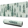 thumbnail image 1 of Long Mouse Pads for Desk,Light Green Christmas Tree and Snow Desk Mats on Top Of Desks, Desk Mouse Pad Extra Large with 3mm Non-Slip Base and Stitched Edge for Gaming,Work,Home 31.5x11.8in, 1 of 4