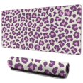 thumbnail image 1 of Long Mouse Pads for Desk,Light Green and Purple Of Leopard Print Desk Mats on Top Of Desks, Desk Mouse Pad Extra Large with 3mm Non-Slip Base and Stitched Edge for Gaming,Office,Work,Home 35.4"x15.7", 1 of 6