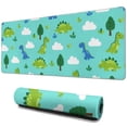 thumbnail image 1 of Long Mouse Pads for Desk,LightBlue Cartoon Dinosaurs Trees Clouds Desk Mats on Top Of Desks, Desk Mouse Pad Extra Large with 3mm Non-Slip Base and Stitched Edge for Gaming,Work,Home 31.5"x11.8", 1 of 5
