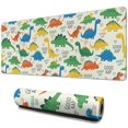 thumbnail image 1 of Long Mouse Pads for Desk,LightColor Cartoon Dinosaurs Pattern Desk Mats on Top Of Desks, Desk Mouse Pad Extra Large with 3mm Non-Slip Base and Stitched Edge for Gaming,Office,Work,Home 31.5"x11.8", 1 of 6