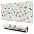 thumbnail image 1 of Long Mouse Pads for Desk,LightColorful BirdsFootprints Pattern Desk Mats on Top Of Desks, Desk Mouse Pad Extra Large with 3mm Non-Slip Base and Stitched Edge for Gaming,Office,Work,Home 31.5"x15.7", 1 of 6