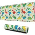 thumbnail image 1 of Long Mouse Pads for Desk,LightGreen Cartoon Dinosaurs Colorful Elements Desk Mats on Top Of Desks, Desk Mouse Pad Extra Large with 3mm Non-Slip Base and Stitched Edge for Gaming,Work,Home 31.5"x11.8", 1 of 5