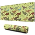 thumbnail image 1 of Long Mouse Pads for Desk,LightGreen Cartoon Dinosaurs Prehistoric Desk Mats on Top Of Desks, Desk Mouse Pad Extra Large with 3mm Non-Slip Base and Stitched Edge for Gaming,Work,Home 31.5"x11.8", 1 of 5