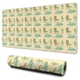 thumbnail image 1 of Long Mouse Pads for Desk,LightYellow Cartoon Dinosaurs Small Dinosaurs Desk Mats on Top Of Desks, Desk Mouse Pad Extra Large with 3mm Non-Slip Base and Stitched Edge for Gaming,Work,Home 31.5"x15.7", 1 of 5