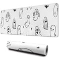 thumbnail image 1 of Long Mouse Pads for Desk,Minimalist Halloween Ghost Pattern Desk Mats on Top Of Desks, Desk Mouse Pad Extra Large with 3mm Non-Slip Base and Stitched Edge for Gaming,Office,Work,Home 31.5x11.8in, 1 of 5