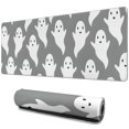 thumbnail image 1 of Long Mouse Pads for Desk,Minimalist Halloween Ghosts Pattern Desk Mats on Top Of Desks, Desk Mouse Pad Extra Large with 3mm Non-Slip Base and Stitched Edge for Gaming,Office,Work,Home 31.5x11.8in, 1 of 5