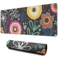 thumbnail image 1 of Long Mouse Pads for Desk,Multicolor Cartoon Floral Pattern Desk Mats on Top Of Desks, Desk Mouse Pad Extra Large with 3mm Non-Slip Base and Stitched Edge for Gaming,Office,Work,Home 31.5"x11.8", 1 of 6