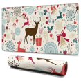 thumbnail image 1 of Long Mouse Pads for Desk,Multicolor Christmas Deer Pattern Desk Mats on Top Of Desks, Desk Mouse Pad Extra Large with 3mm Non-Slip Base and Stitched Edge for Gaming,Office,Work,Home 47.3x23.6in, 1 of 5
