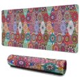 thumbnail image 1 of Long Mouse Pads for Desk,Multicolor Ethnic Diamond Pattern Desk Mats on Top Of Desks, Desk Mouse Pad Extra Large with 3mm Non-Slip Base and Stitched Edge for Gaming,Office,Work,Home 35.4"x15.7", 1 of 6