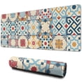 thumbnail image 1 of Long Mouse Pads for Desk,Multicolor Ethnic Geometric Patchwork Desk Mats on Top Of Desks, Desk Mouse Pad Extra Large with 3mm Non-Slip Base and Stitched Edge for Gaming,Work,Home 31.5"x11.8", 1 of 5
