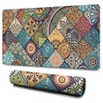 thumbnail image 1 of Long Mouse Pads for Desk,Multicolor Ethnic Geometric Pattern Desk Mats on Top Of Desks, Desk Mouse Pad Extra Large with 3mm Non-Slip Base and Stitched Edge for Gaming,Office,Work,Home 47.3"x23.6", 1 of 6