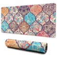 thumbnail image 1 of Long Mouse Pads for Desk,Multicolor Ethnic Geometric Pattern Desk Mats on Top Of Desks, Desk Mouse Pad Extra Large with 3mm Non-Slip Base and Stitched Edge for Gaming,Office,Work,Home 35.4"x15.7", 1 of 6
