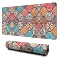 thumbnail image 1 of Long Mouse Pads for Desk,Multicolor Ethnic Geometric Pattern Desk Mats on Top Of Desks, Desk Mouse Pad Extra Large with 3mm Non-Slip Base and Stitched Edge for Gaming,Office,Work,Home 31.5"x15.7", 1 of 6