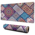 thumbnail image 1 of Long Mouse Pads for Desk,Multicolor Ethnic Mandala Pattern Desk Mats on Top Of Desks, Desk Mouse Pad Extra Large with 3mm Non-Slip Base and Stitched Edge for Gaming,Office,Work,Home 35.4"x15.7", 1 of 6