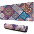thumbnail image 1 of Long Mouse Pads for Desk,Multicolor Ethnic Mandala Pattern Desk Mats on Top Of Desks, Desk Mouse Pad Extra Large with 3mm Non-Slip Base and Stitched Edge for Gaming,Office,Work,Home 31.5"x11.8", 1 of 6