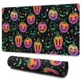 thumbnail image 1 of Long Mouse Pads for Desk,Neon Halloween Pumpkins Pattern Desk Mats on Top Of Desks, Desk Mouse Pad Extra Large with 3mm Non-Slip Base and Stitched Edge for Gaming,Office,Work,Home 47.3x23.6in, 1 of 5