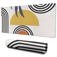 thumbnail image 1 of Long Mouse Pads for Desk,Orange Boho Geometric and Plant Pattern Desk Mats on Top Of Desks, Desk Mouse Pad Extra Large with 3mm Non-Slip Base and Stitched Edge for Gaming,Office,Work,Home 35.4"x15.7", 1 of 6