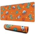 thumbnail image 1 of Long Mouse Pads for Desk,Orange Cartoon Dinosaurs Rockets Planets Desk Mats on Top Of Desks, Desk Mouse Pad Extra Large with 3mm Non-Slip Base and Stitched Edge for Gaming,Work,Home 31.5"x11.8", 1 of 5