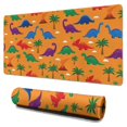thumbnail image 1 of Long Mouse Pads for Desk,Orange Dinosaur Volcano Pattern Desk Mats on Top Of Desks, Desk Mouse Pad Extra Large with 3mm Non-Slip Base and Stitched Edge for Gaming,Office,Work,Home 31.5"x15.7", 1 of 6