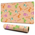 thumbnail image 1 of Long Mouse Pads for Desk,Orange Dinosaurs Text Pattern Desk Mats on Top Of Desks, Desk Mouse Pad Extra Large with 3mm Non-Slip Base and Stitched Edge for Gaming,Office,Work,Home 47.3"x23.6", 1 of 6