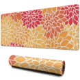 thumbnail image 1 of Long Mouse Pads for Desk,Orange Floral and Petal Pattern Desk Mats on Top Of Desks, Desk Mouse Pad Extra Large with 3mm Non-Slip Base and Stitched Edge for Gaming,Office,Work,Home 31.5"x11.8", 1 of 6
