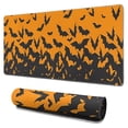 thumbnail image 1 of Long Mouse Pads for Desk,Orange Halloween Bats Desk Mats on Top Of Desks, Desk Mouse Pad Extra Large with 3mm Non-Slip Base and Stitched Edge for Gaming,Office,Work,Home 31.5x15.7in, 1 of 5