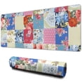 thumbnail image 1 of Long Mouse Pads for Desk,Patchwork Pioneer Flower Desk Mats on Top Of Desks, Desk Mouse Pad Extra Large with 3mm Non-Slip Base and Stitched Edge for Gaming,Office,Work,Home 31.5"x11.8", 1 of 6
