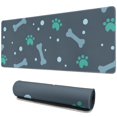 thumbnail image 1 of Long Mouse Pads for Desk,Paw Prints and Bones Desk Mats on Top Of Desks, Desk Mouse Pad Extra Large with 3mm Non-Slip Base and Stitched Edge for Gaming,Office,Work,Home 31.5"x11.8", 1 of 6