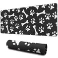 thumbnail image 1 of Long Mouse Pads for Desk,Paw Prints and Bones Desk Mats on Top Of Desks, Desk Mouse Pad Extra Large with 3mm Non-Slip Base and Stitched Edge for Gaming,Office,Work,Home 31.5"x11.8", 1 of 6